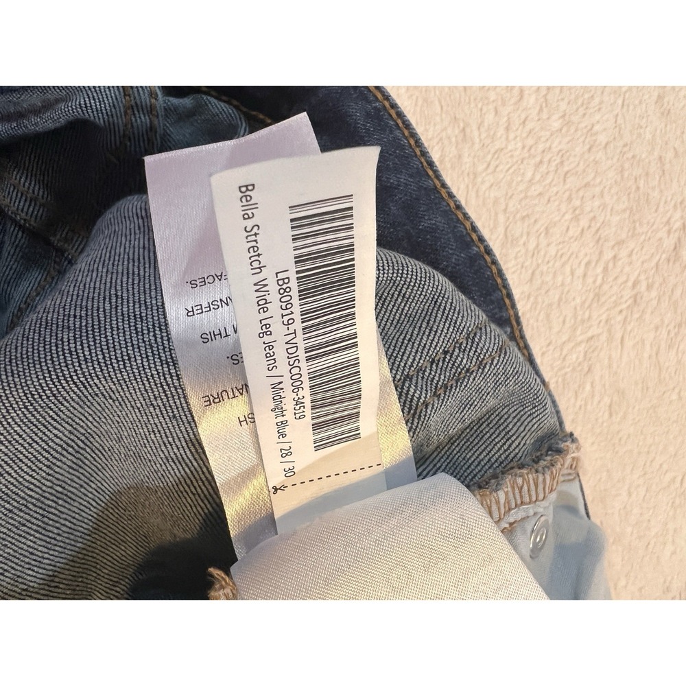 QUINCE Bella Stretch Wide Leg Jean Midnight Blue Women's Size 28 Inseam 30 - Picture 7 of 9